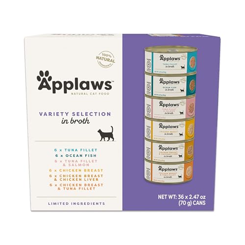 6 Flavor Variety in Broth Wet Cat Food 36 (2.47 Ounce (Pack of 36))
