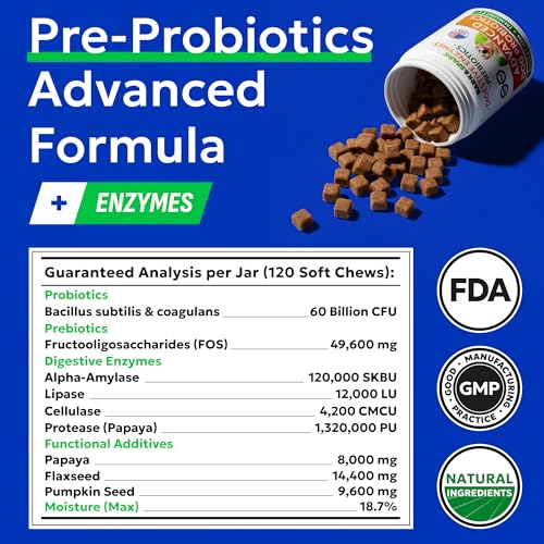 Vet Strength Dog Probiotics Chews (Probiotic Chews / Advanced 120Ct)