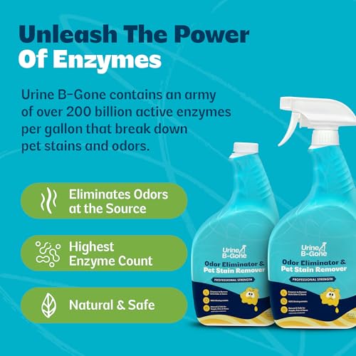 Urine B Gone Enzyme Cleaner for Pet & Human Urine (32 Fl Oz (Pack of 2))