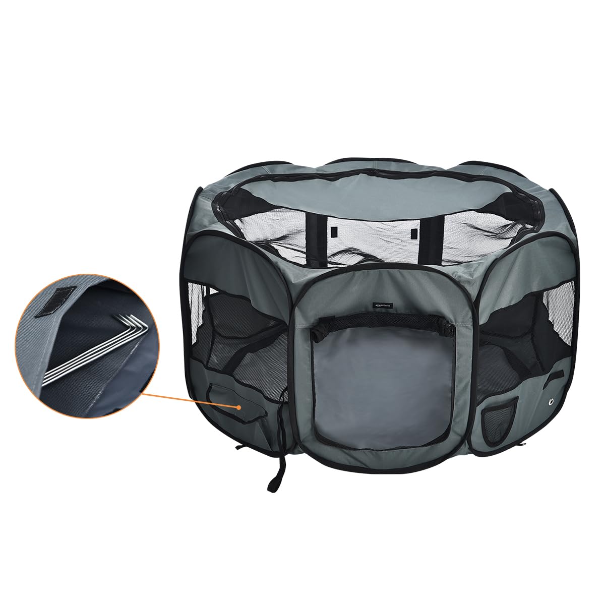 AmazonBasics Foldable Octagonal Indoor (Grey / 45")