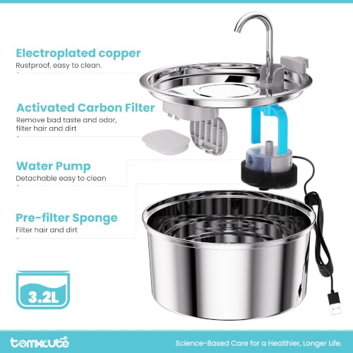 Cat Water Fountain Stainless Steel