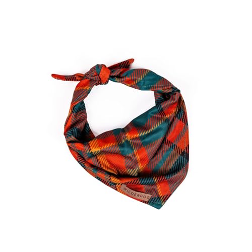 Dog Bandana with Lightweight Quick Drying Poly (Pumpkin Spice Plaid)