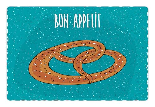 Bon Appetit Pet Mat for Food and Water (White Brown)
