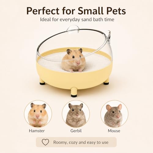 Hamster Sand Bath Container (bathtub-white)