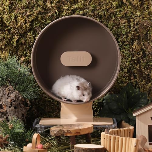 Super‑Silent Hamster Exercise Wheel (10.2inch / Nut Brown)