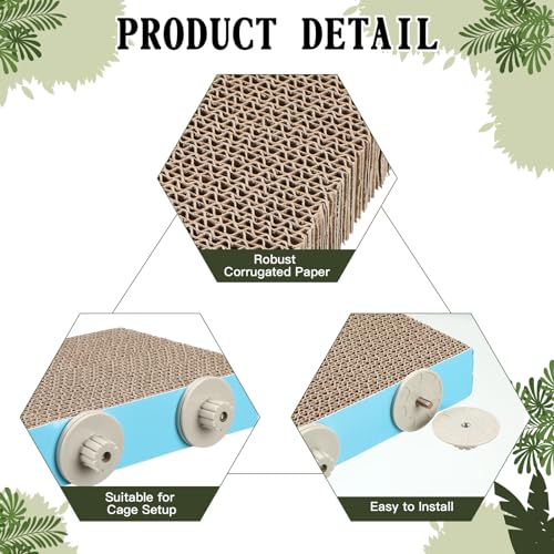 2 Pcs Bird Toys Parrot Perch Stand Cage Accessories (Large)