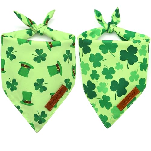 St. Patrick's Day Dog Bandanas 2 Pack (St Patrick Day / X-Large)