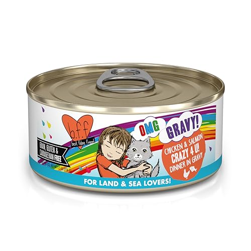 B.F.F. OMG Best Feline Friend Oh My Gravy! Grain (5.5 Ounce (Pack of 8))
