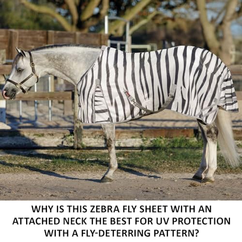 Soft Interlock Mesh II Zebra Horse Fly Sheets (Horse Size 76 / Euro Surcingle / Zebra)