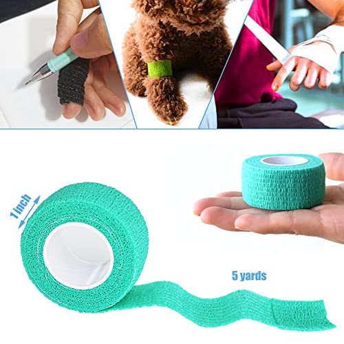 1 Inch Self Adhesive Bandage Wrap (1 Inch / Middle Green)