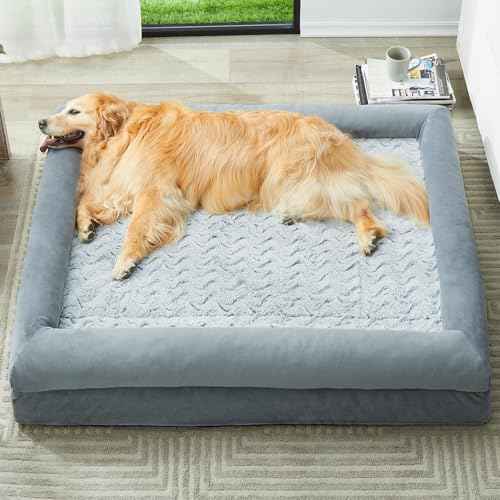 XXL Extra Large Orthopedic for Senior Dog BedComfy Sleeping (Grey / XX-L (45x35x7in))