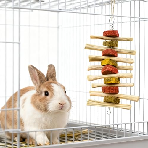 Rabbit Chew Toys for Teeth Hanging (【Sweet bamboo】)