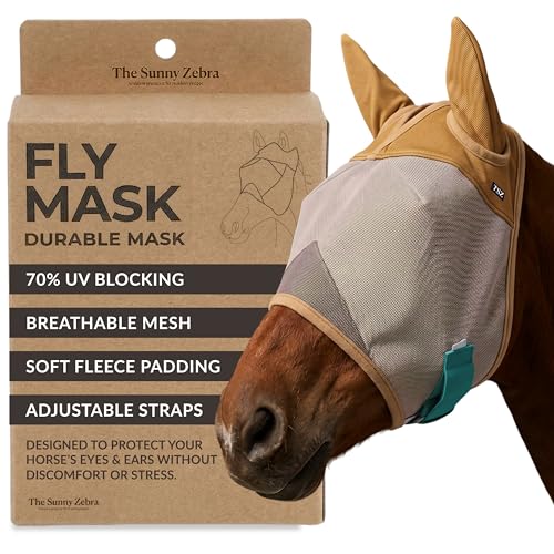 TSZ Horse Fly Mask with Ears Cover (Horse)