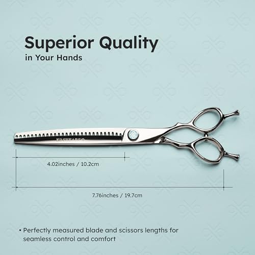 8” Dog Grooming Chunker Scissors (8" - 60% Fast Hair Release)