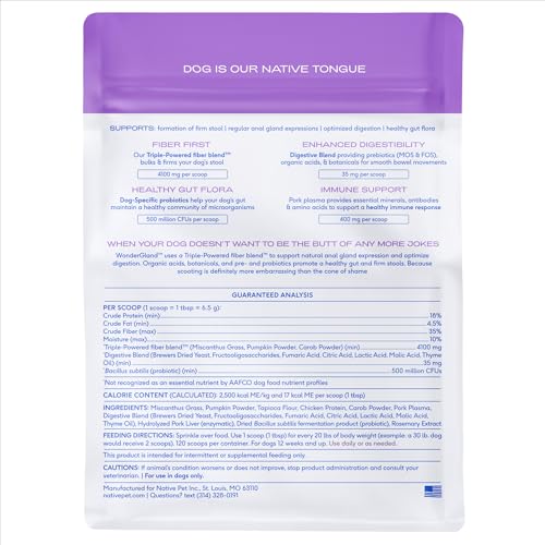 WonderGland Dog Anal Gland Supplement (120 Count)