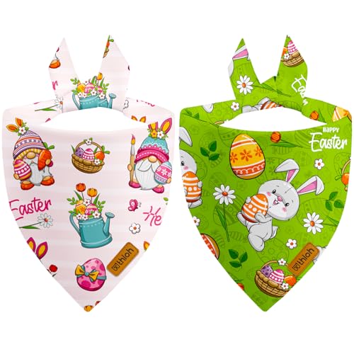 Easter Dog Bandana (Small / Easter-Green, Pink)