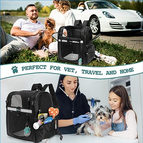 Dog Backpack Carrier for Cats (Black)