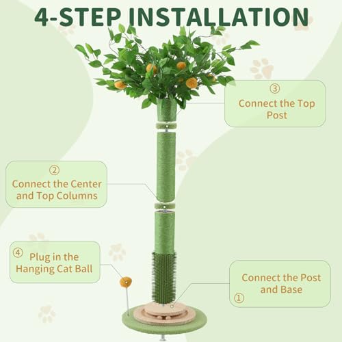 46" Tall Cat Scratching Post (Green(46" Tall))