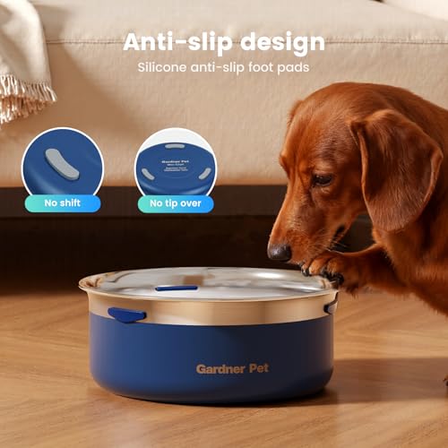 Slow Water Bowl for Dogs (Blue / Small (2L))