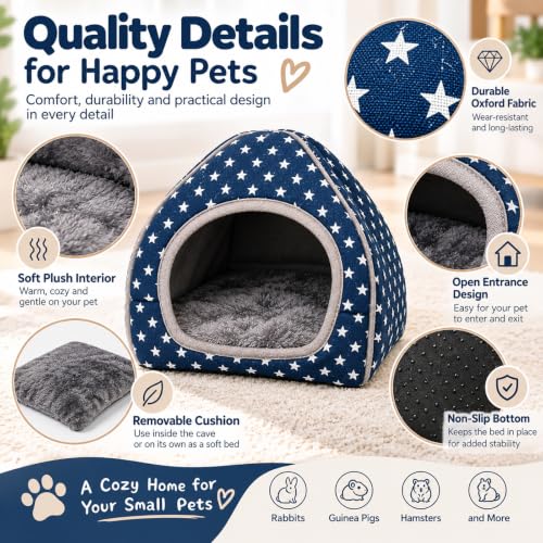 Guinea Pig Bed Hideout (Blue)