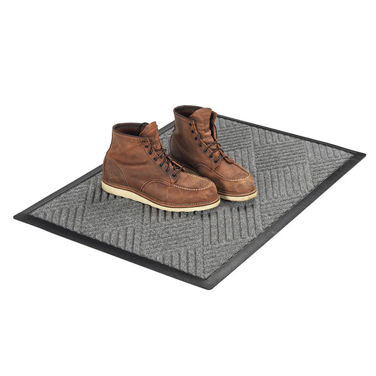 Diamonds Front Door Mat Indoor Outdoor Entrance (Medium 23"x35.5" (2’x3’) / Medium Grey)