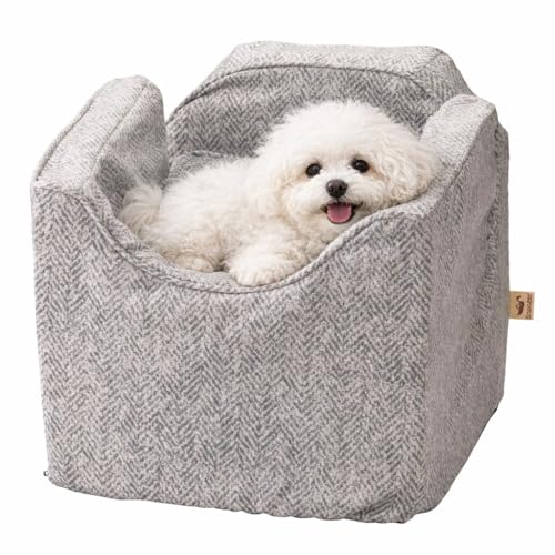 Pet Products Luxury Lookout I Dog Car Seat with Show Dog Microsuede (Palmer Dove / Small)