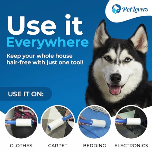 Extra Sticky Lint Roller Mega Value Set 1000 Sheets for Pet Hair Removal