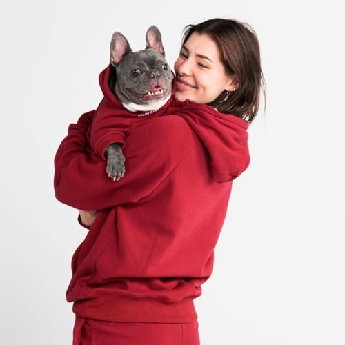 Dog Hoodie Buttery (Burgundy / Small)