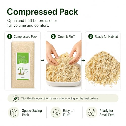 35oz Natural Aspen Wood Pet Bedding (35oz)
