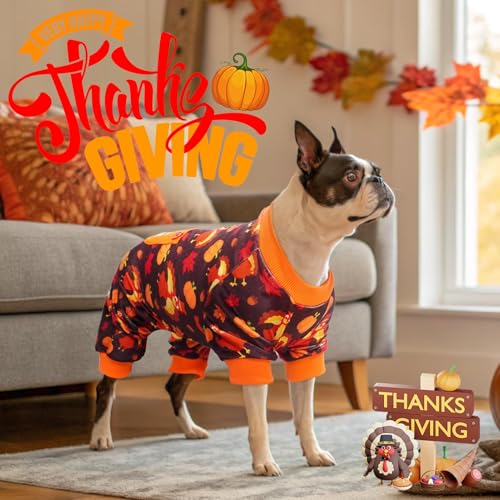 Dog Thanksgiving Pajamas (Thanksgiving(Pack of 1) / Small)