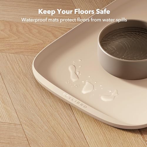 Silicone Dog & Cat Food Mat for Feeder and Water Fountain (17.7"L x 12"W)