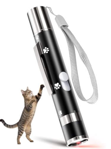 Cat Toy Interactive USB Rechargeable Chase Toy for Indoor Pet Cat & Dogs (Black 1pcs)
