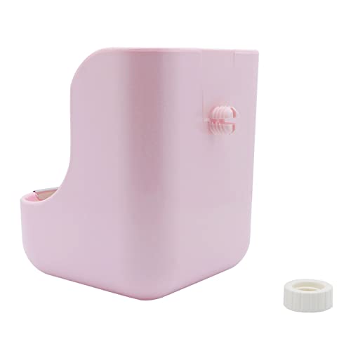 Rabbit Hay Feeder 2 in 1 Automatic Guinea Pig Food Bowl (Pink)