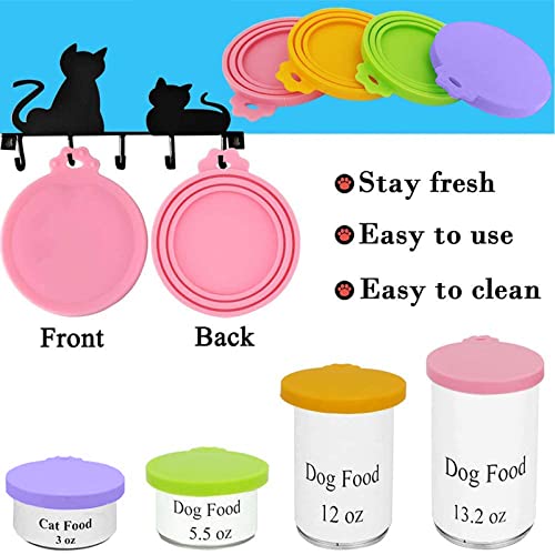 Dog Food Can Covers Silicone Food Can Lids for Cat Dog Pet Food Cans (Mix Color 3)