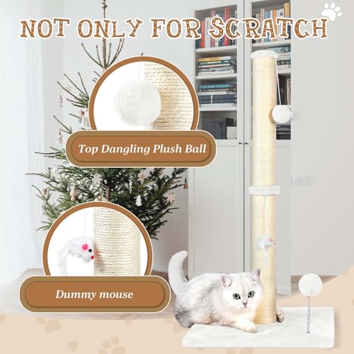32" Tall Sisal Cat Scratching Posts Tree for Indoor Cats Adults