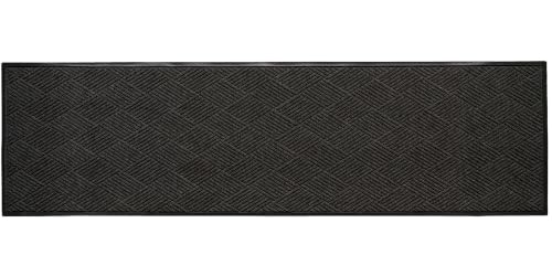 Diamonds Front Door Mat Indoor Outdoor Entrance (Runner 35.5"x118" (3’x10’) / Charcoal)