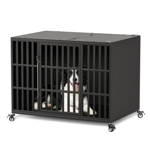 42" Heavy Duty Dog Crate for Large and Medium Dogs (42.1"L x 28.3"W x 32.8"H)