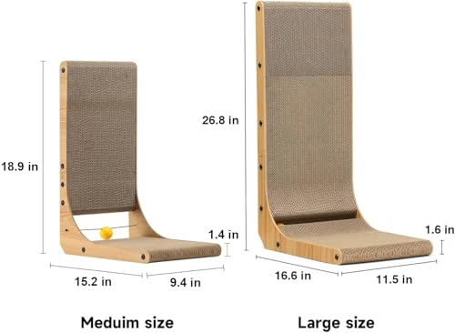 Cat Scratcher (1 Pack 18.9 in Wood Color)
