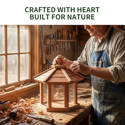 Solution4Patio Bird Feeder for Outdoors (Hexagon Gazebo)