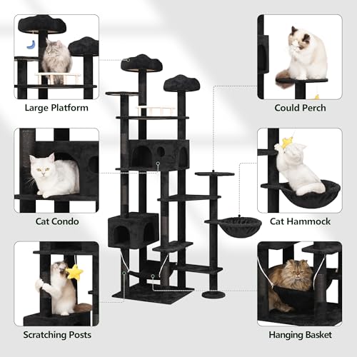 Black Cat Tree (Black)