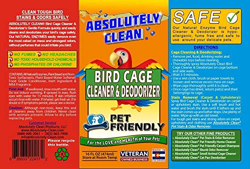 Amazing Bird Cage Cleaner and Deodorizer (16 Fl Oz (Pack of 1))