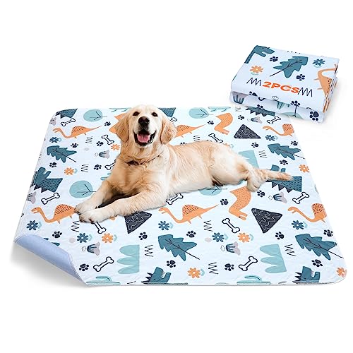 Washable Pee Pads for Dogs (Dark Blue / 36X41 (2 Packs))