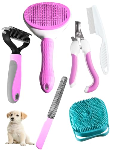 Dog Cat Grooming Kit (Pink 6 Kits)