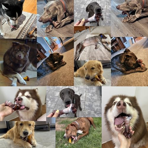 Dog Chew Toys for Aggressive Chewers (Real Bacon&Beef)