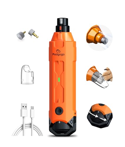 6 Speed Dog Nail Grinder& 3 Grinding Heads with 2 LED Lights