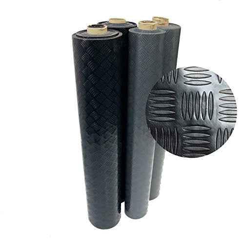 Diamond Grip Floor Mat (2mm x 4 x 10-Feet / Dark Grey)