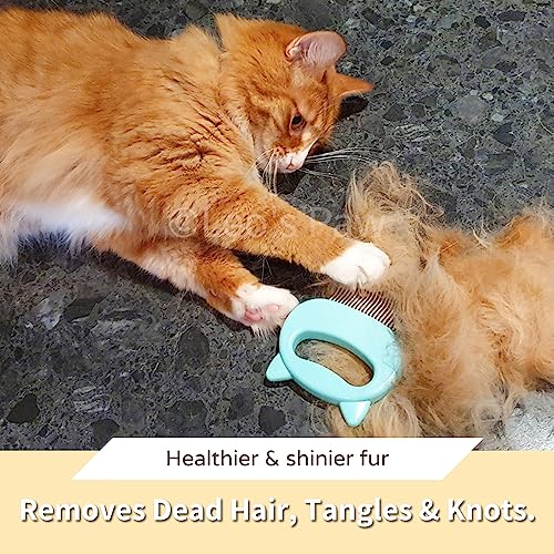 The Original Pet Hair Removal Massaging Shell Comb (Mint)
