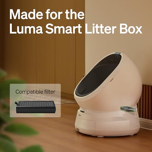 Activated Carbon Filter for Luma Automatic Cat Litter Box (Black / Air Purifier Filter)