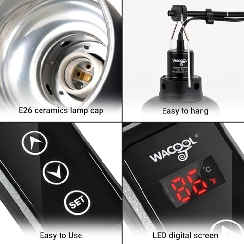 Reptile Light Fixture with Dimming Thermostat (5.5 inch-1pack)