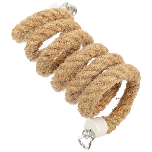 Bird Rope Perch Parrot Stand Rope Toy with Stable Clips 59.05 in Hanging Swing for Parakeets Lovebirds Cockatiels Bird Cage Accessory